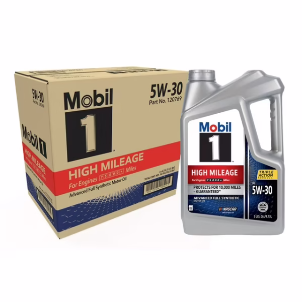 Mobil 1™ High Mileage Full-Synthetic Motor Oil 5W-30  (Pack of 3)